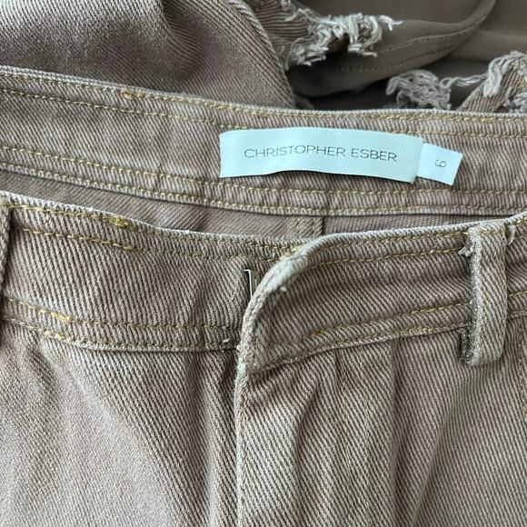 Christopher Esber Deconstructed Splice Pants Walnut Brown 6 Women’s - Picture 9 of 10